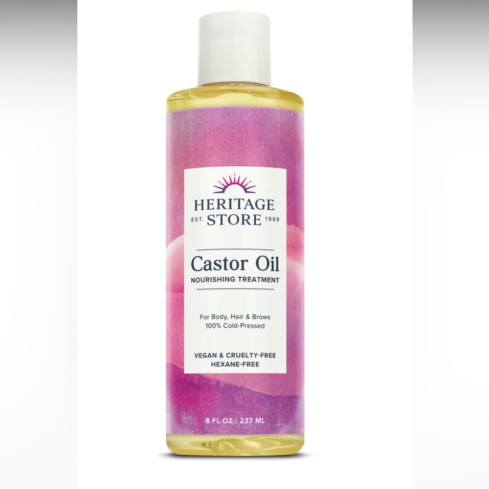 HERITAGE STORE 100% Cold Pressed Castor Oil 8 fl oz